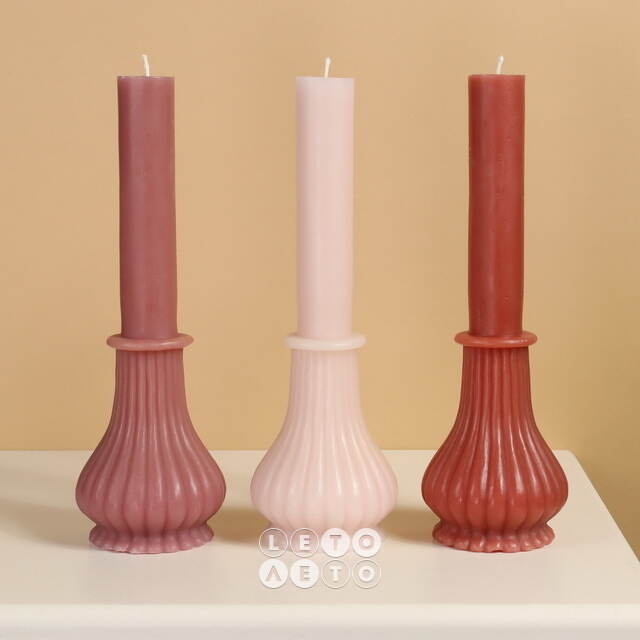 Декоративная свеча Normanni Royale: Blush Pink 25 см Kaemingk