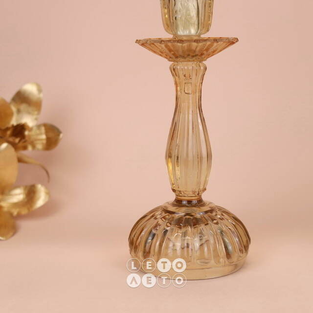 Стеклянный подсвечник Lardi 25 см Goodwill