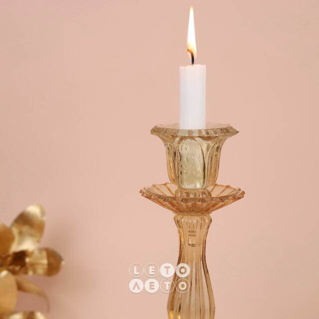 Стеклянный подсвечник Lardi 25 см Goodwill