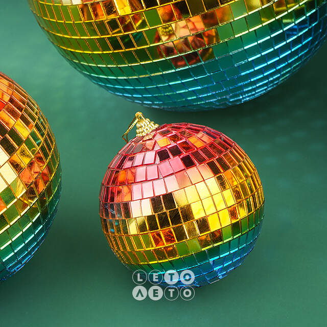 Зеркальный Диско-шар Rainbow Blue 15 см Winter Deco