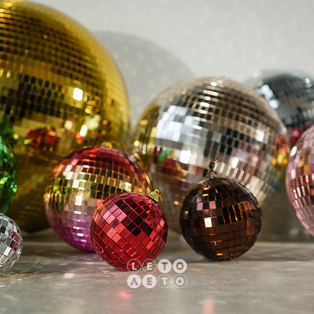 Зеркальный Диско-шар 20 см золотой Winter Deco