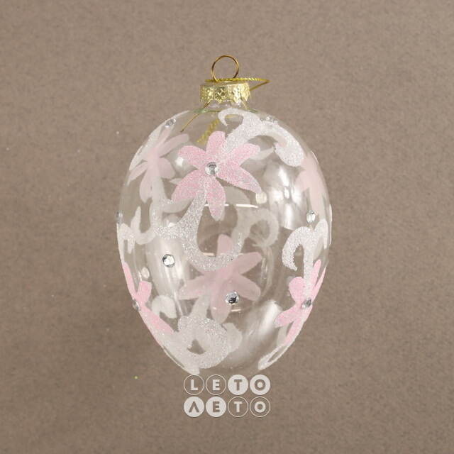 Подвесное украшение Pink Flower 12 см, стекло Goodwill