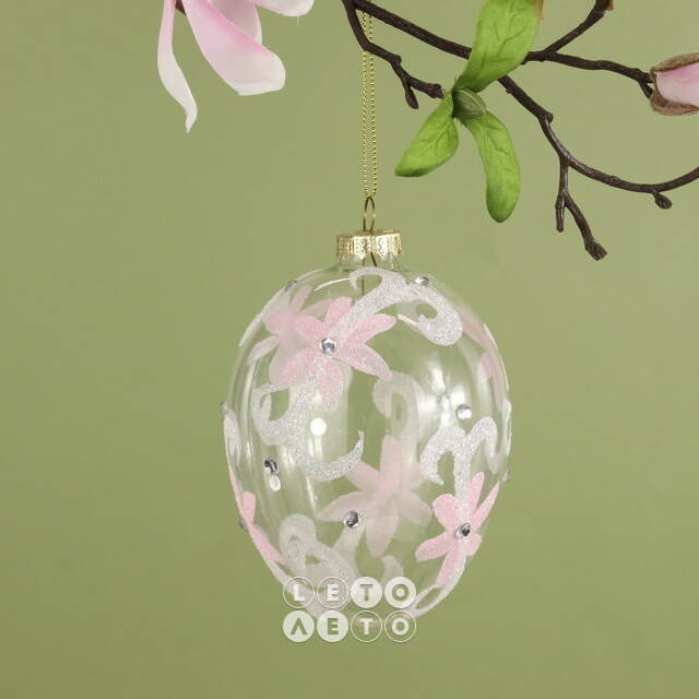 Подвесное украшение Pink Flower 12 см, стекло Goodwill