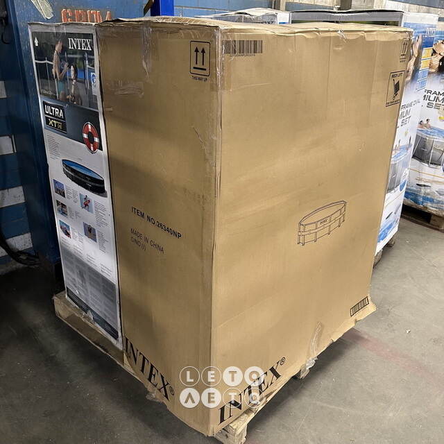 Каркасный овальный бассейн 26796 Intex Prism Frame 503*274*122 см, картриджный фильтр, аксессуары, уцененный INTEX