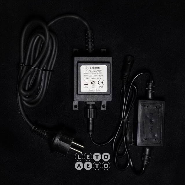 Трансформатор 30W, 24V, IP44, с выпрямителем 3А BEAUTY LED