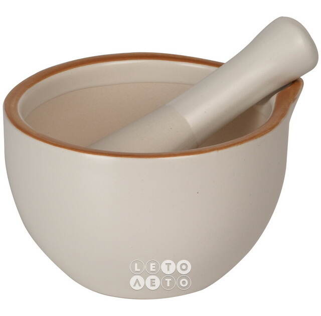 Керамическая ступка с пестиком Beeston 13 см бежевая Koopman