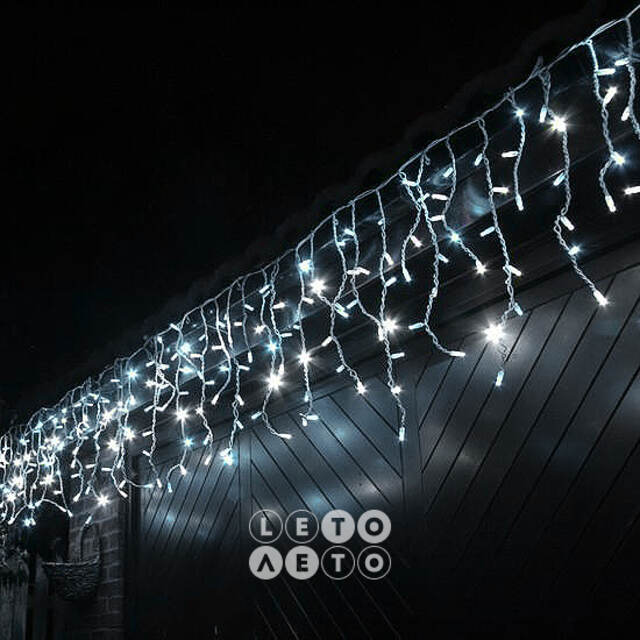 Светодиодная гирлянда Бахрома Profi Rubber 5*0.9 м, 323 холодных белых LED ламп, белый КАУЧУК+ПВХ, соединяемая, IP65 Winter Deco