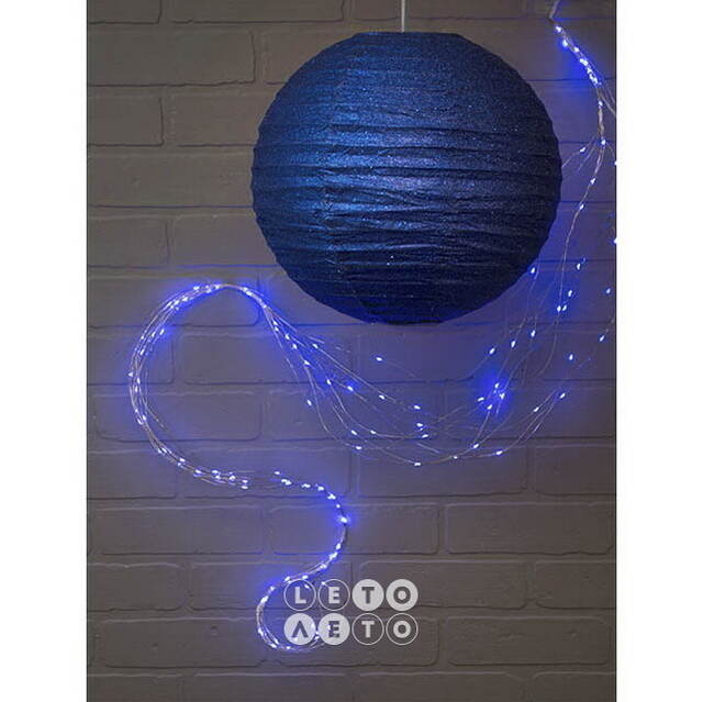 Гирлянда Лучи Росы 10*1 м, 125 синих MINILED ламп, серебряная проволока BEAUTY LED