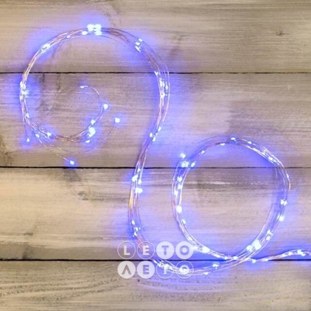 Гирлянда Лучи Росы 10*1 м, 125 синих MINILED ламп, серебряная проволока BEAUTY LED