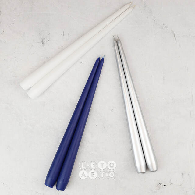 Высокие свечи Андреа Velvet 30 см, 5 шт, темно-синие Candleslight