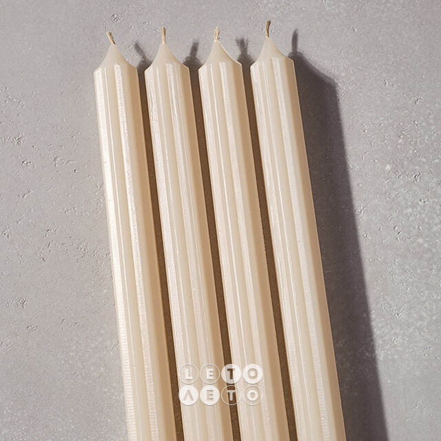 Высокие свечи 30 см Астерия кремовые, 4 шт Candleslight