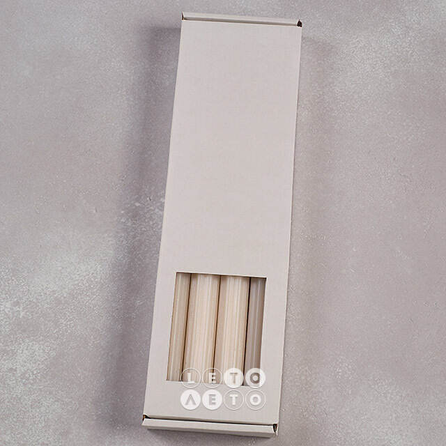 Высокие свечи 30 см Астерия кремовые, 4 шт Candleslight