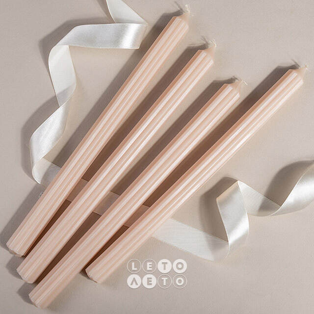 Высокие свечи 30 см Астерия топленое молоко, 4 шт Candleslight (Кэндлслайт)