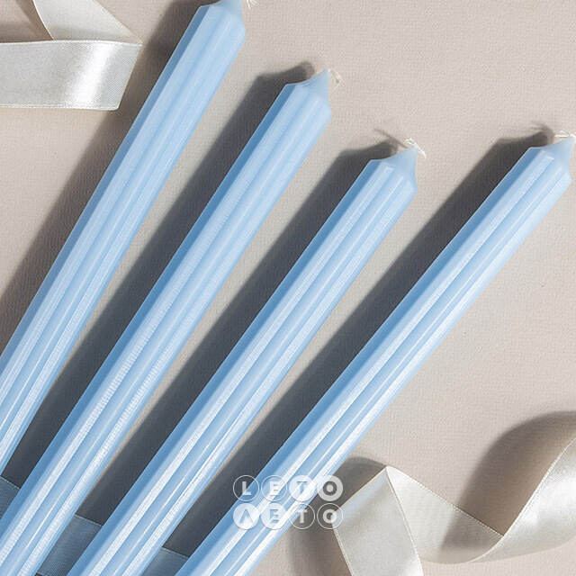 Высокие свечи 30 см Астерия светло-голубые, 4 шт Candleslight (Кэндлслайт)