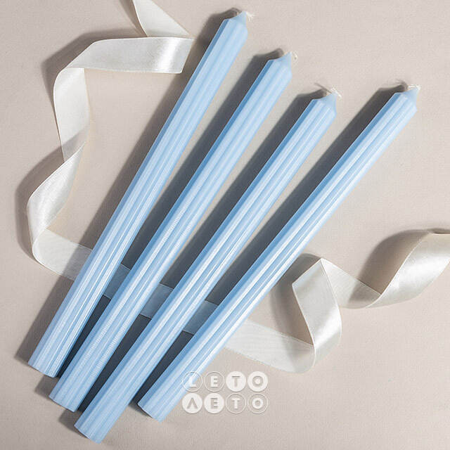Высокие свечи 30 см Астерия светло-голубые, 4 шт Candleslight (Кэндлслайт)