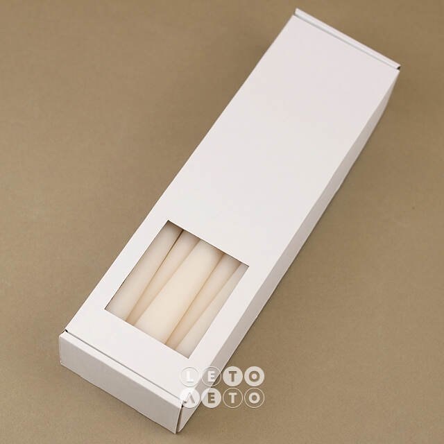Высокие свечи Андреа Velvet 30 см, 10 шт, кремовые Candleslight