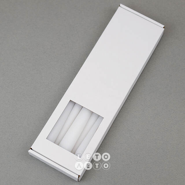 Высокие свечи 30 см Андреа Velvet белые, 5 шт Candleslight