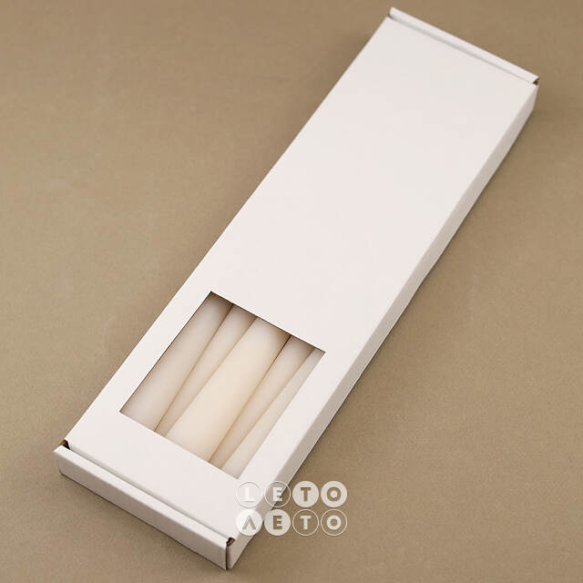 Высокие свечи 30 см Андреа Velvet кремовые, 5 шт Candleslight
