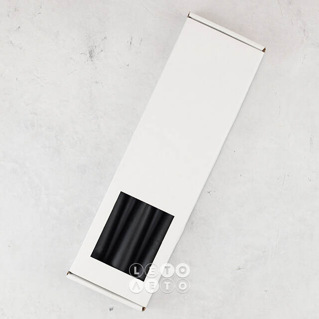 Высокие свечи 30 см Андреа Velvet черные, 5 шт Candleslight