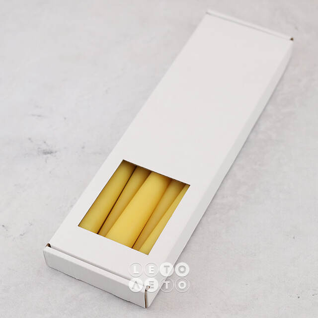 Высокие свечи 30 см Андреа Velvet желтые, 5 шт Candleslight