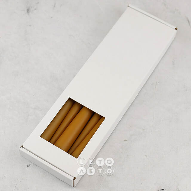 Высокие свечи 30 см Андреа Velvet медовые, 5 шт Candleslight