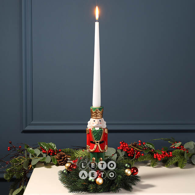 Высокая свеча 40 см Андреа Velvet белая Candleslight