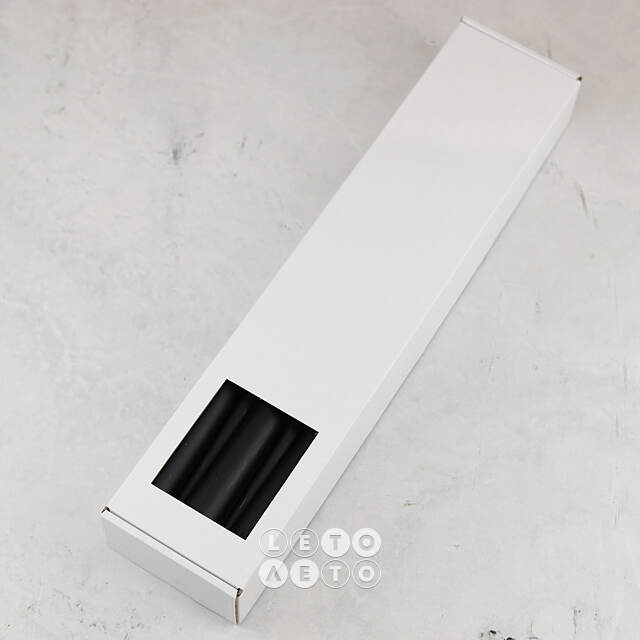Высокие свечи 40 см Андреа Velvet черные, 10 шт Candleslight