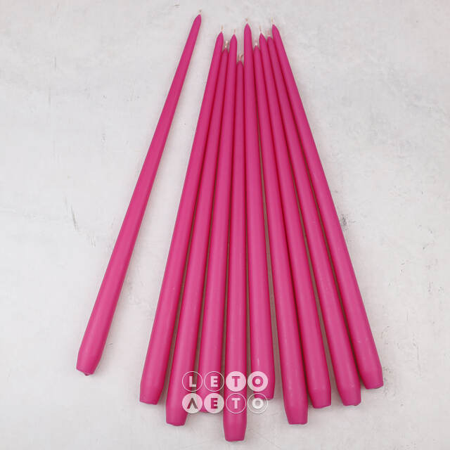 Высокая свеча 40 см Андреа Velvet фуксия Candleslight