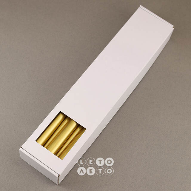 Высокие свечи 40 см Андреа Velvet золотые, 10 шт Candleslight