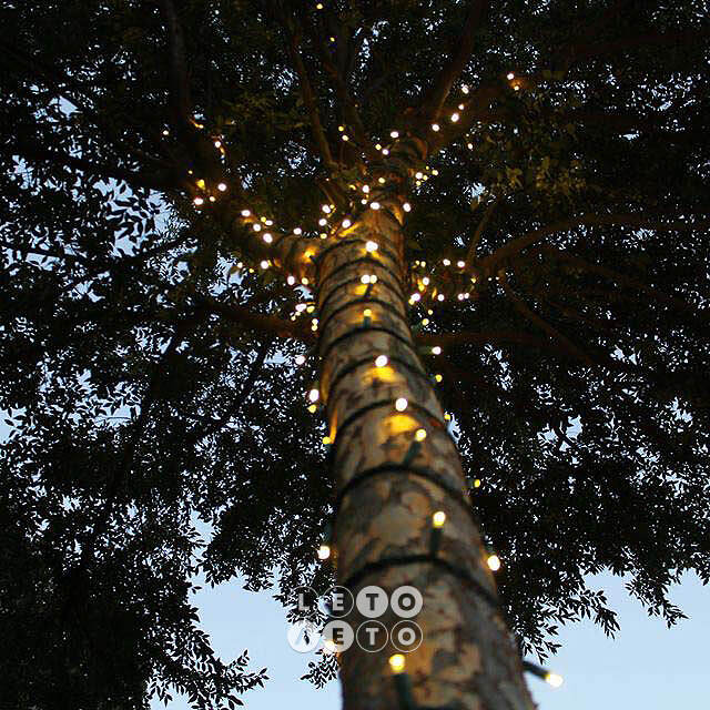 Гирлянды на дерево Клип Лайт Quality Light 100 м, 1000 теплых белых LED ламп, черный ПВХ, IP44 BEAUTY LED