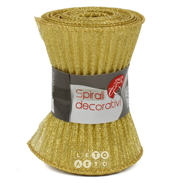 Декоративная лента Spirale 180*13 см золотая Due Esse Christmas