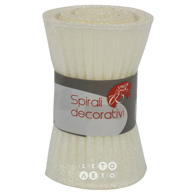 Декоративная лента Spirale 180*13 см белая Due Esse Christmas