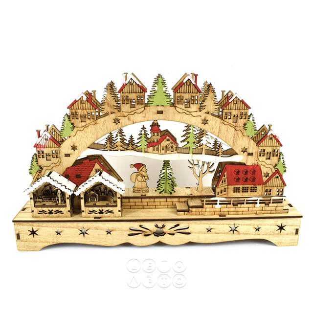 Новогодний светильник Рождество в Квикленде 33*20 см, на батарейках Due Esse Christmas