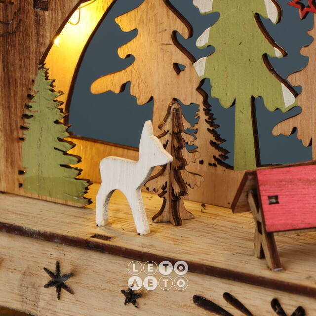 Новогодний светильник Рождество в Уитфилде 33*20 см, на батарейках Due Esse Christmas