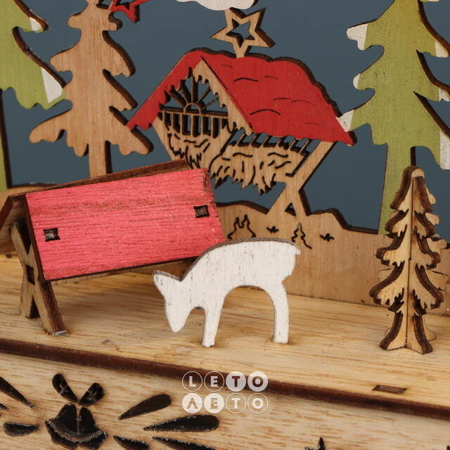 Новогодний светильник Рождество в Уитфилде 33*20 см, на батарейках Due Esse Christmas