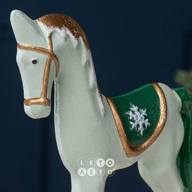 Новогодняя фигурка Лошадка-Качалка Уоллес 20 см Due Esse Christmas (Ду Эссе Кристмас)
