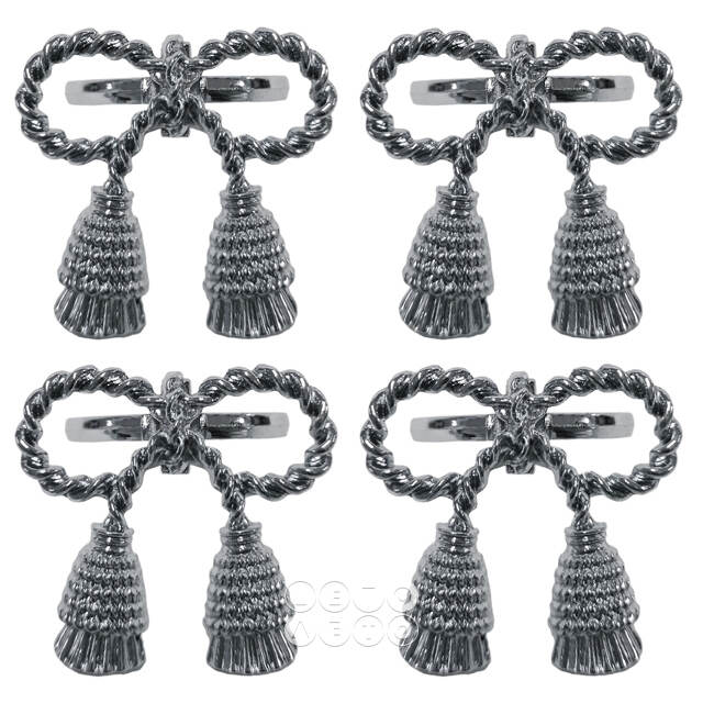 Кольца для салфеток Silver Fiocco 5 см, 4 шт Due Esse Christmas