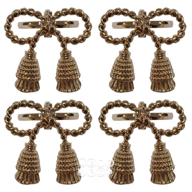 Кольца для салфеток Golden Fiocco 5 см, 4 шт Due Esse Christmas