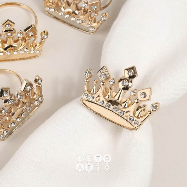 Кольца для салфеток Golden Crown 5 см, 4 шт Due Esse Christmas