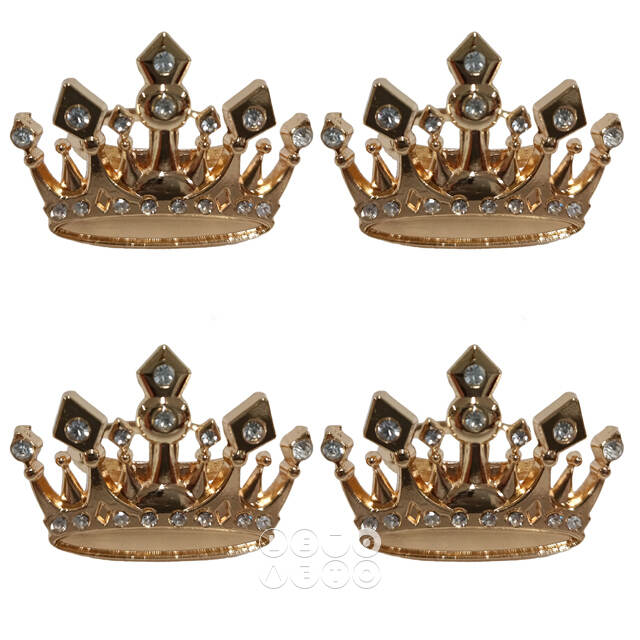 Кольца для салфеток Golden Crown 5 см, 4 шт Due Esse Christmas
