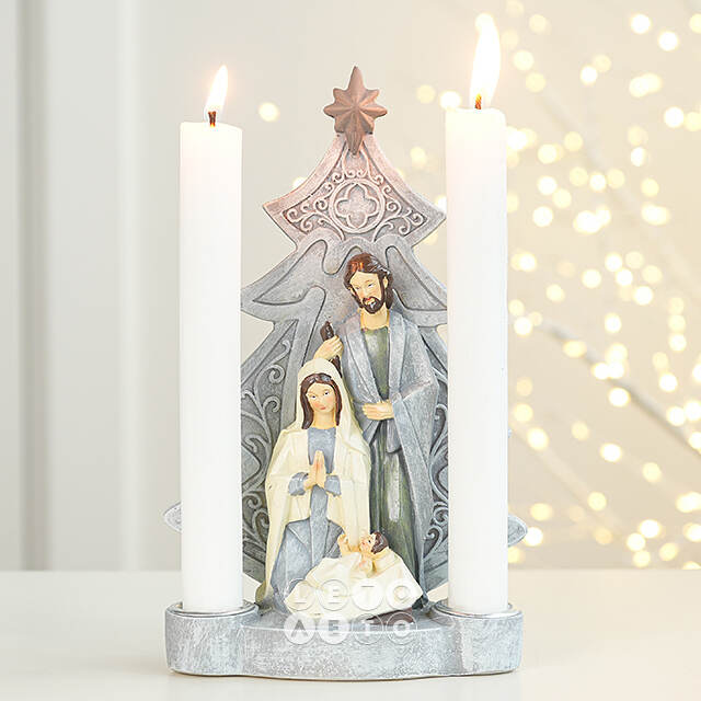 Рождественский подсвечник Рождество Христа в Вифлееме 21 см Due Esse Christmas