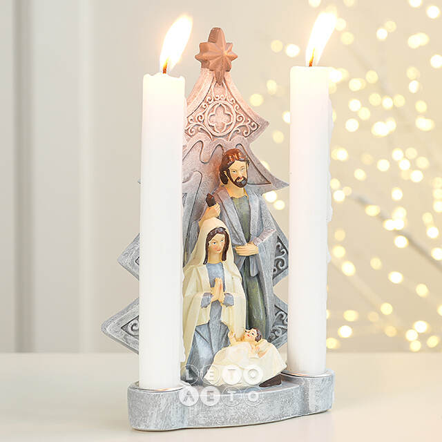 Рождественский подсвечник Рождество Христа в Вифлееме 21 см Due Esse Christmas