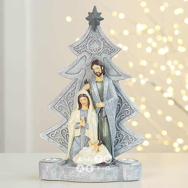 Рождественский подсвечник Рождество Христа в Вифлееме 21 см Due Esse Christmas