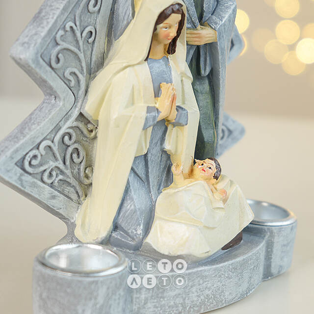 Рождественский подсвечник Рождество Христа в Вифлееме 21 см Due Esse Christmas