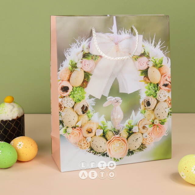 Подарочный пакет Easter Rose 25*20 см Due Esse Christmas