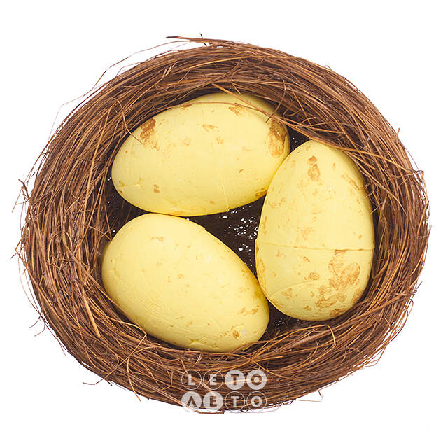 Пасхальное украшение Гнездо Yellow Egg 7 см Due Esse Christmas