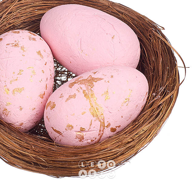 Пасхальное украшение Гнездо Pink Egg 7 см Due Esse Christmas