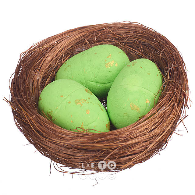 Пасхальное украшение Гнездо Green Egg 7 см Due Esse Christmas