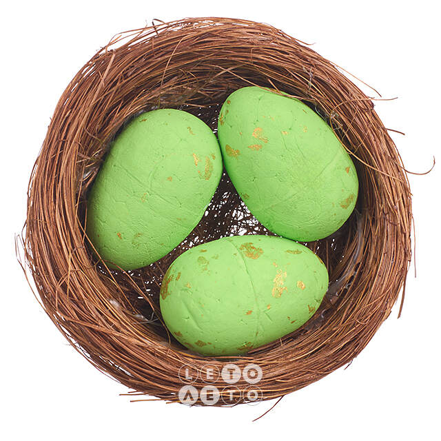 Пасхальное украшение Гнездо Green Egg 7 см Due Esse Christmas