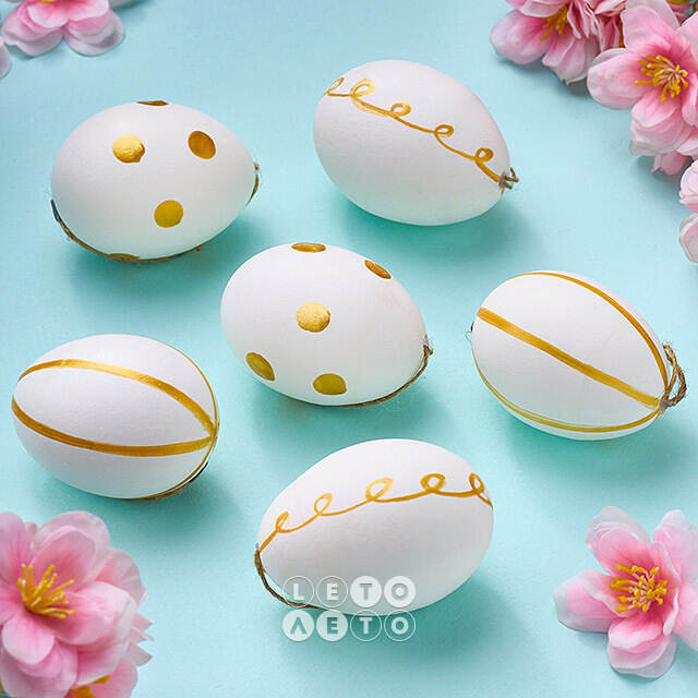 Пасхальные украшения Яйца - Easter Joy 6 см, 6 шт Due Esse Christmas